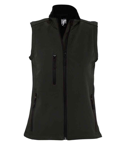 SOLS 46801 SOL'S Ladies Rallye Soft Shell Bodywarmer in Black