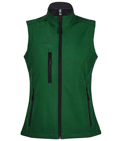 SOLS 46801 SOL'S Ladies Rallye Soft Shell Bodywarmer in Bottle Green
