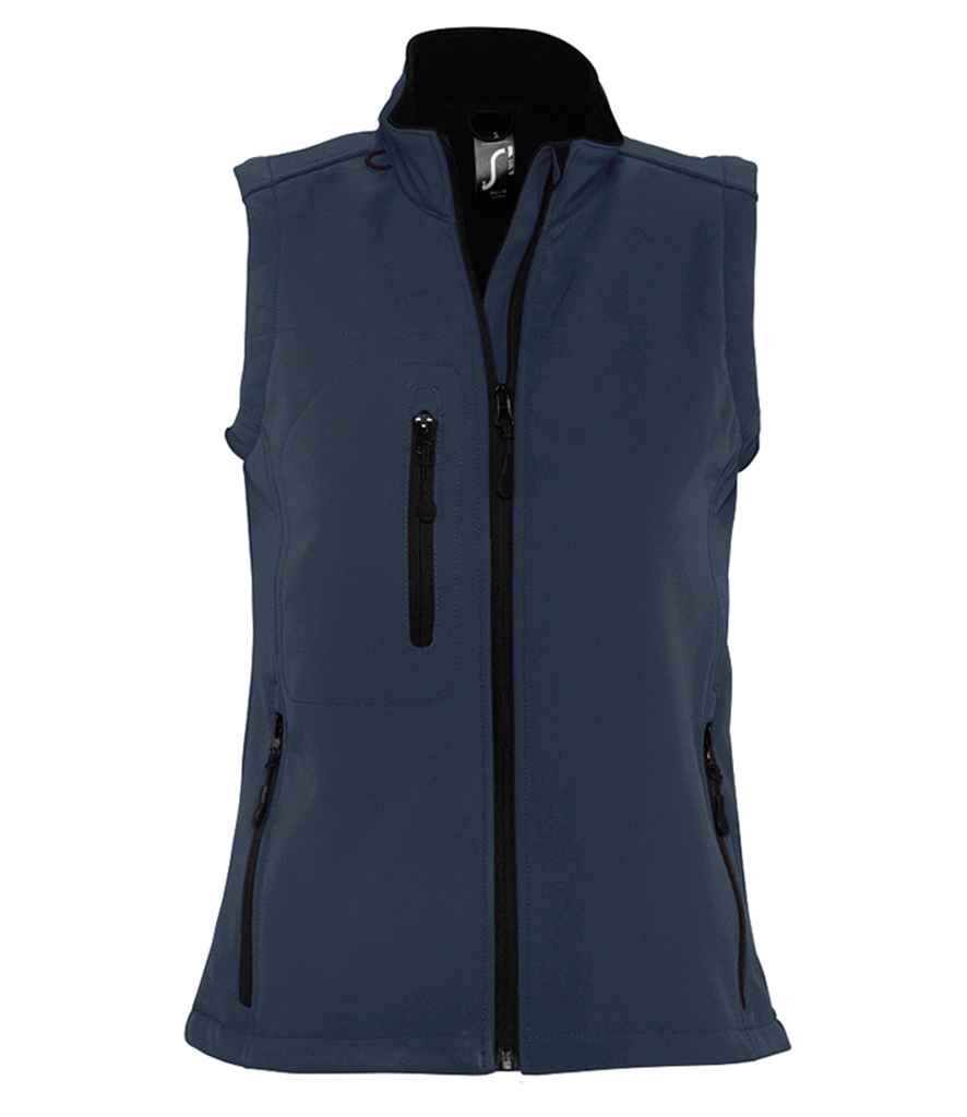 SOLS 46801 SOL'S Ladies Rallye Soft Shell Bodywarmer in French Navy