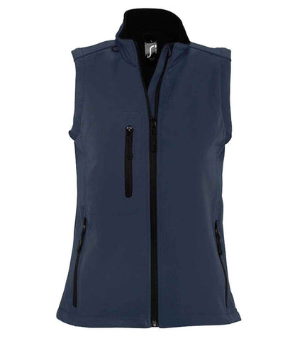 SOLS 46801 SOL'S Ladies Rallye Soft Shell Bodywarmer in French Navy
