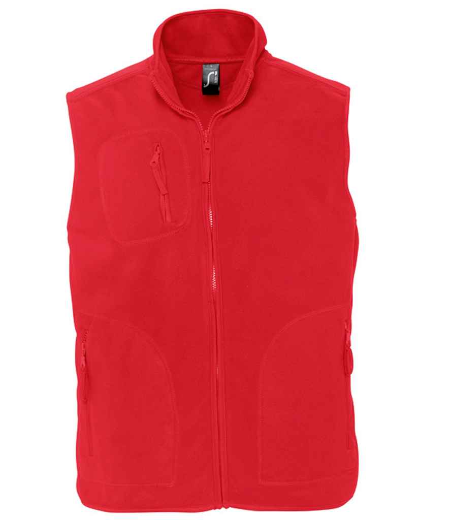 SOLS 51000 SOL'S Unisex Norway Fleece Bodywarmer in Red