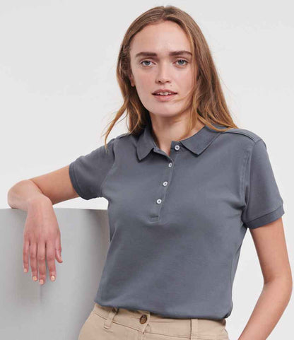Russell Athletic 566F Ladies Stretch Piqué Polo Shirt
