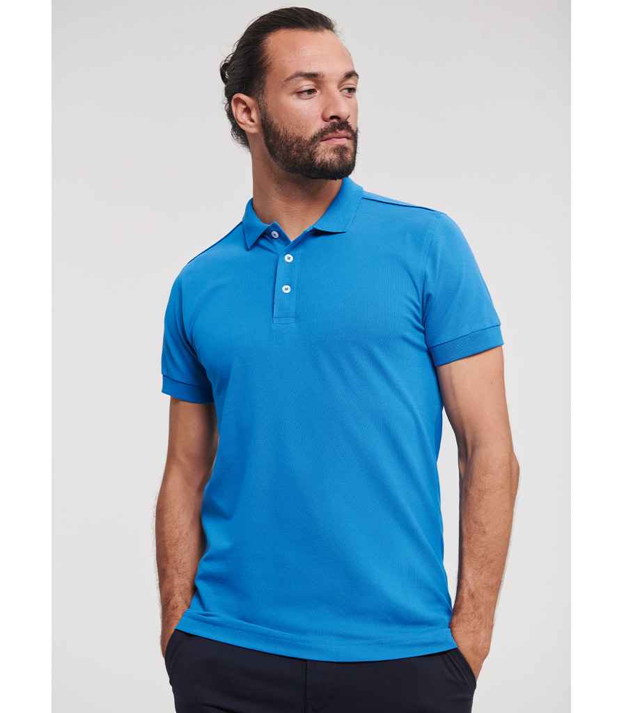 Russell Athletic 566M Stretch Piqué Polo Shirt
