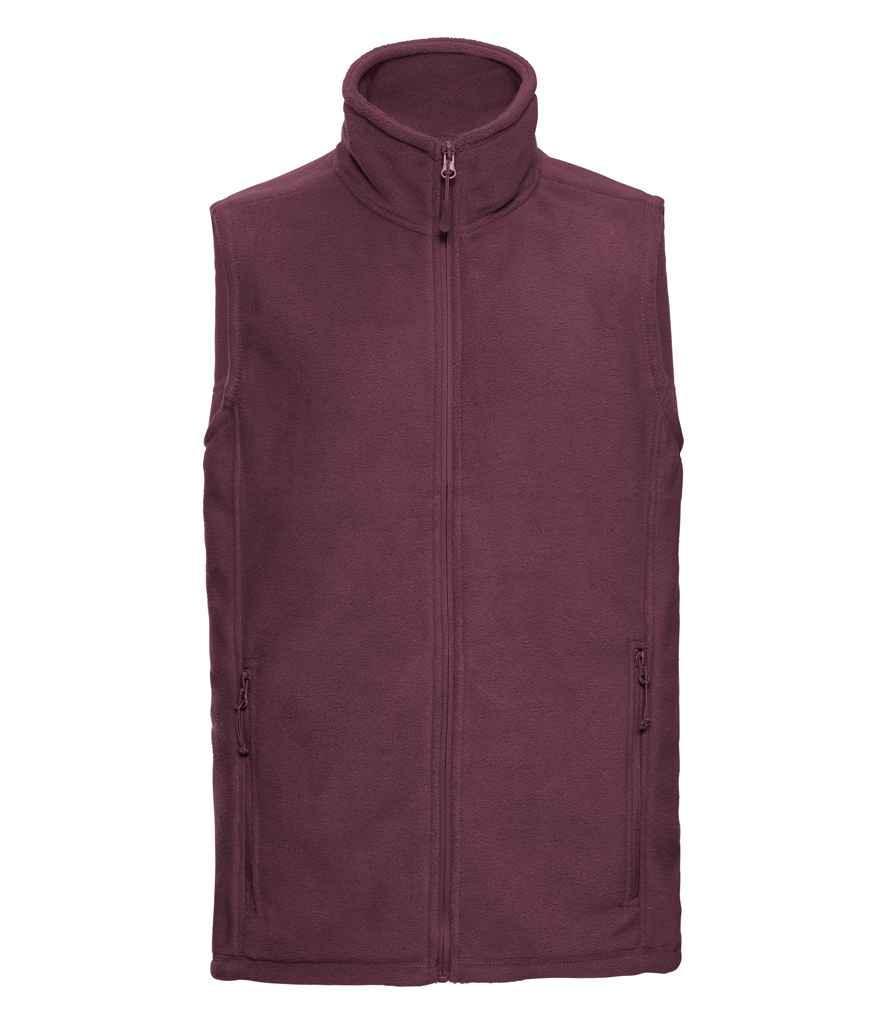 Russell Athletic 872M Russell Athletic Outdoor Fleece Gilet in Burgundy