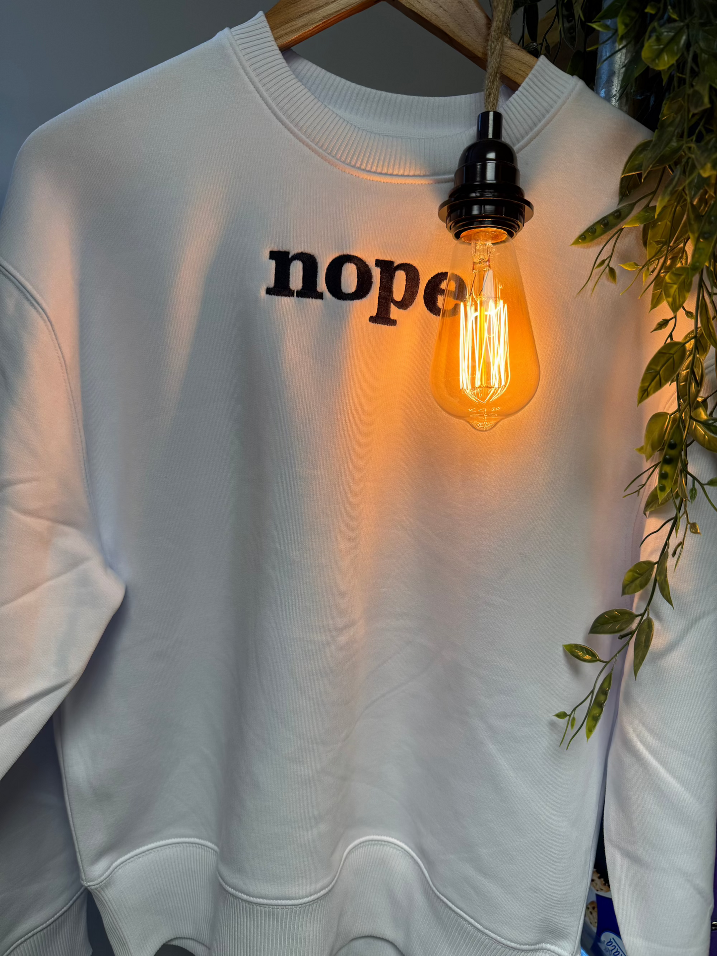 Ladies "nope." sweatshirt