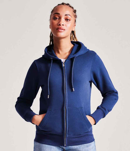 Anthem AM04 Ladies Organic Full Zip Hoodie in Navy