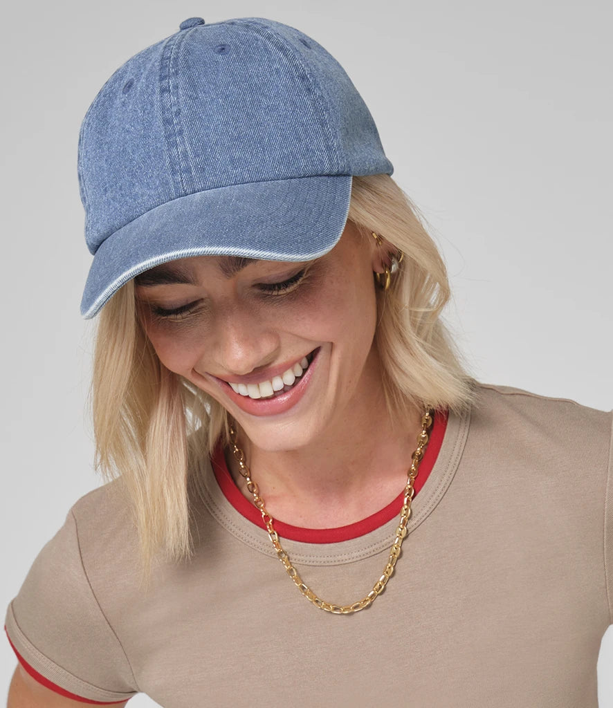 Beechfield BB105 Denim Cap in Mid Blue