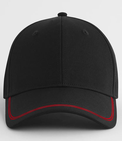 Beechfield BB166R Match Day Cap in Black/Red