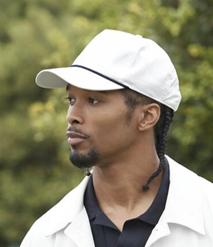 Beechfield BB194R Rope Detail Golf Cap in White/Navy