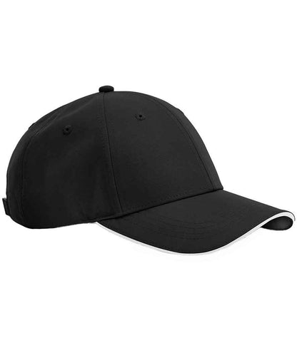 Beechfield BB195R Team Sports-Tech Cap in Black/White