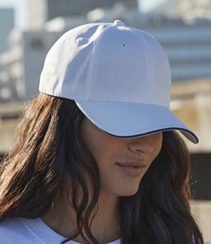 Beechfield BB195R Team Sports-Tech Cap in White/French Navy