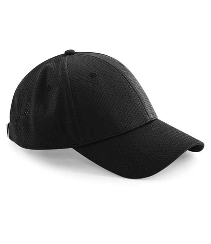 Beechfield BB196 Air Mesh 6 Panel Cap in Black