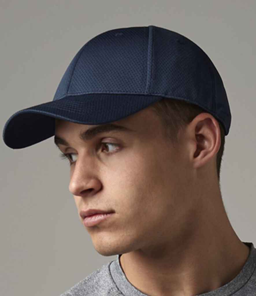 Beechfield BB196 Air Mesh 6 Panel Cap in Navy