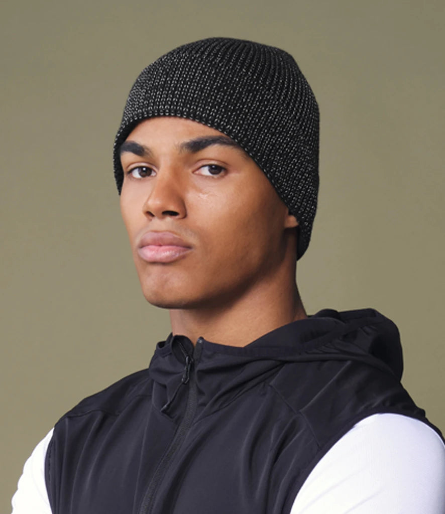 Beechfield BB325R Streetlite Reflective Beanie in Black