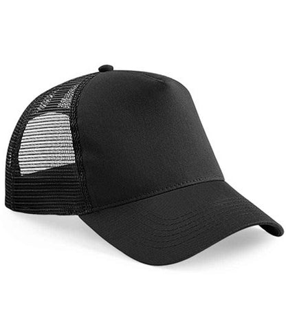 Beechfield BB640 Snapback Trucker Cap in Black/Black