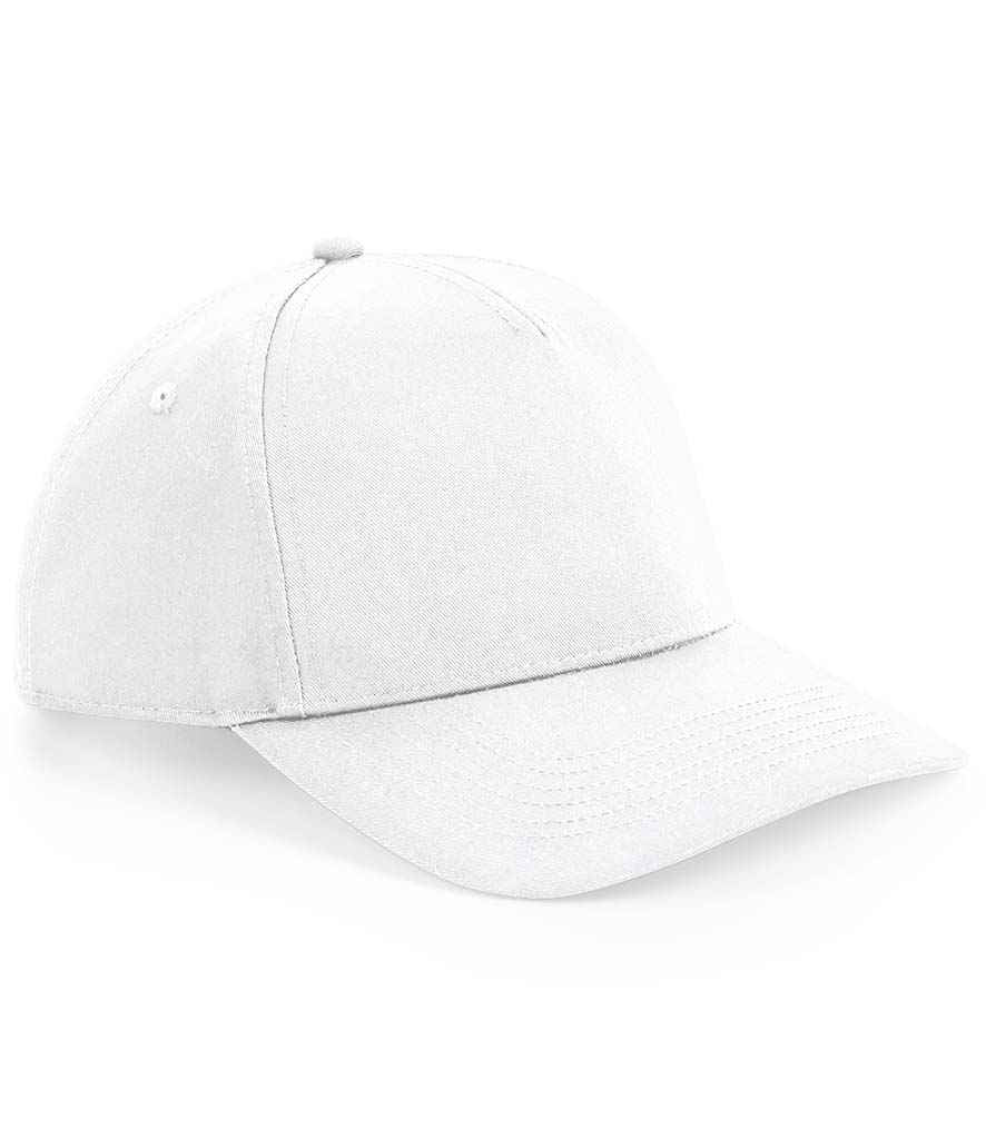 Beechfield BB649 Urbanwear 5 Panel Snapback Cap in White