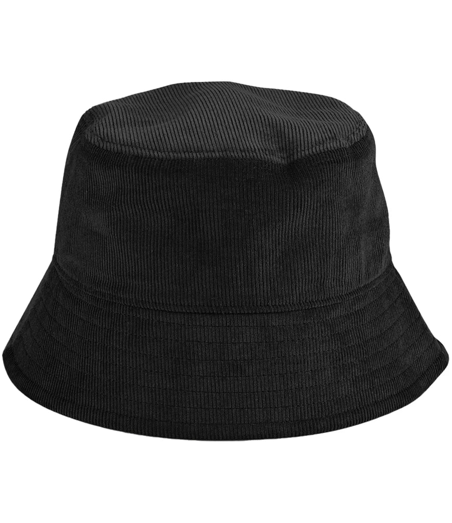Beechfield BB687 Organic Cord Bucket Hat in Black