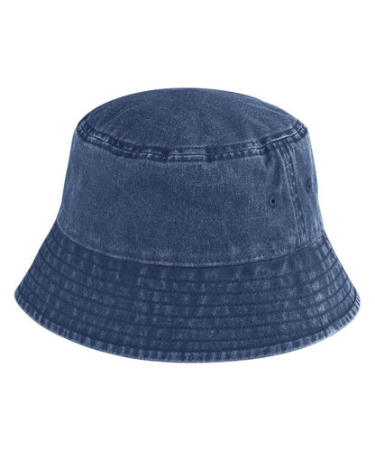 Beechfield BB688 vintage bucket hat in vintage denim
