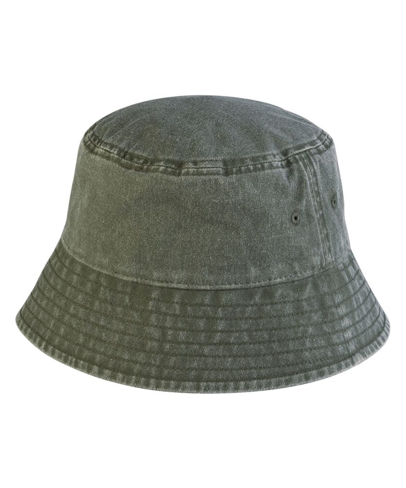 Beechfield BB688 vintage bucket hat in vintage olive