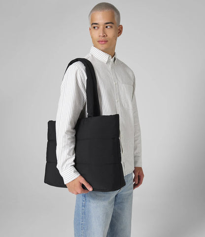 BagBase BG701 Quilted Tote Bag in Black