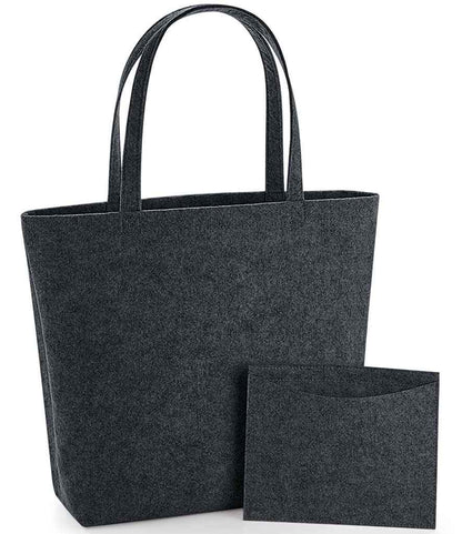 BagBase BG721 Felt Shopper in Charcoal Melange