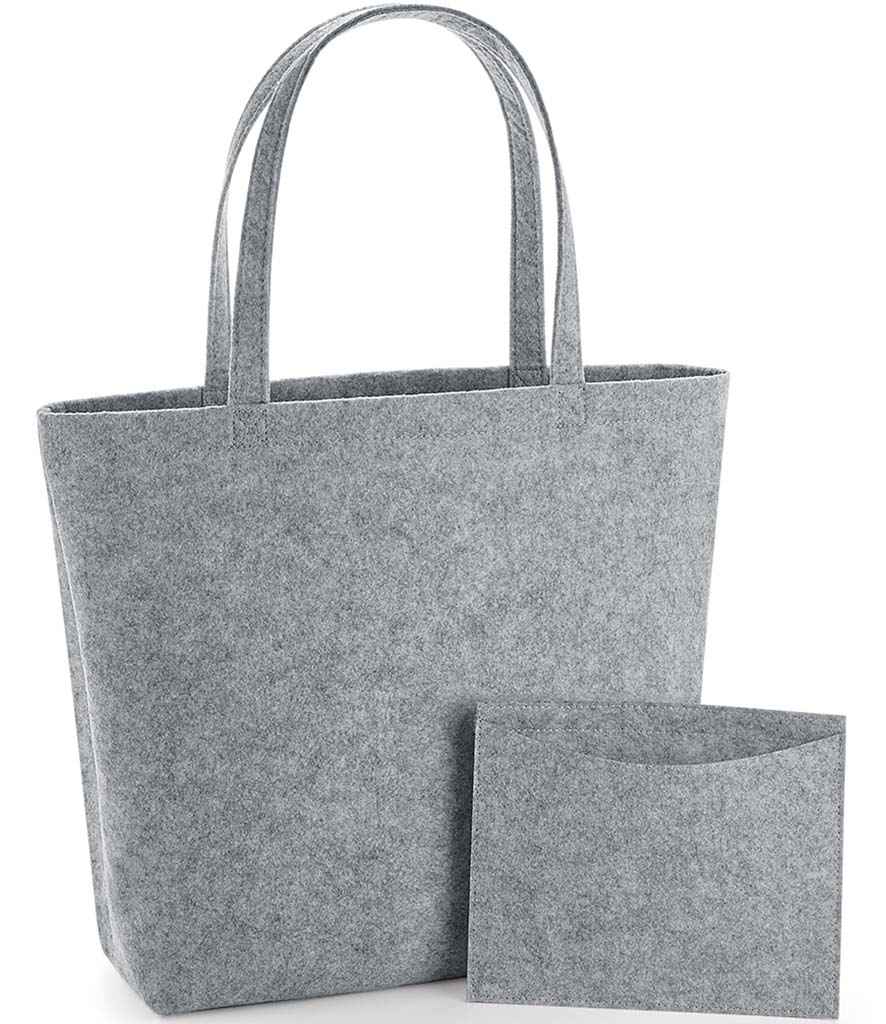 BagBase BG721 Felt Shopper in Grey Melange
