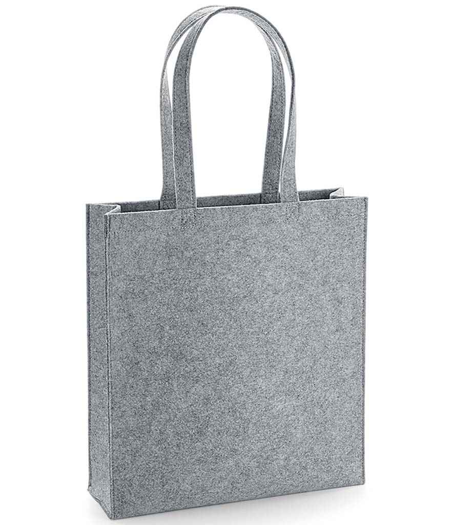 BagBase BG723 Felt Tote Bag in Grey Melange