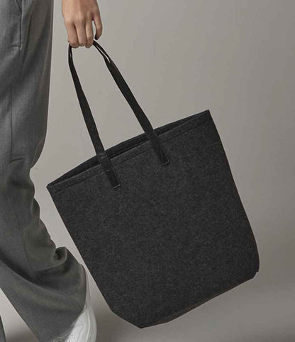 BagBase BG738 Premium Felt Tote Bag in Charcoal Melange