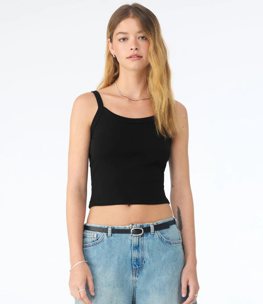Bella+Canvas BL1012 Bella Ladies Micro Rib Spaghetti Strap Tank Top