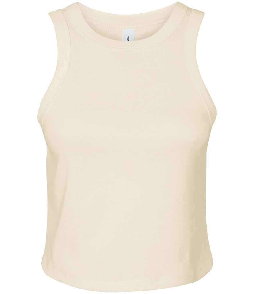 Bella+Canvas BL1019 Micro Rib Racer Tank Top in Solid Natural Blend