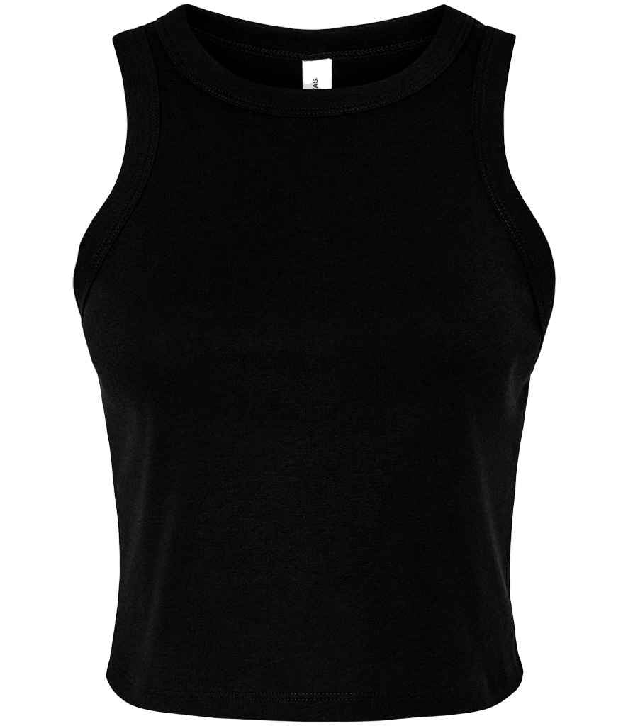 Bella+Canvas BL1019 Micro Rib Racer Tank Top in Solid Black Blend