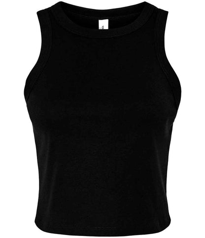 Bella+Canvas BL1019 Micro Rib Racer Tank Top in Solid Black Blend