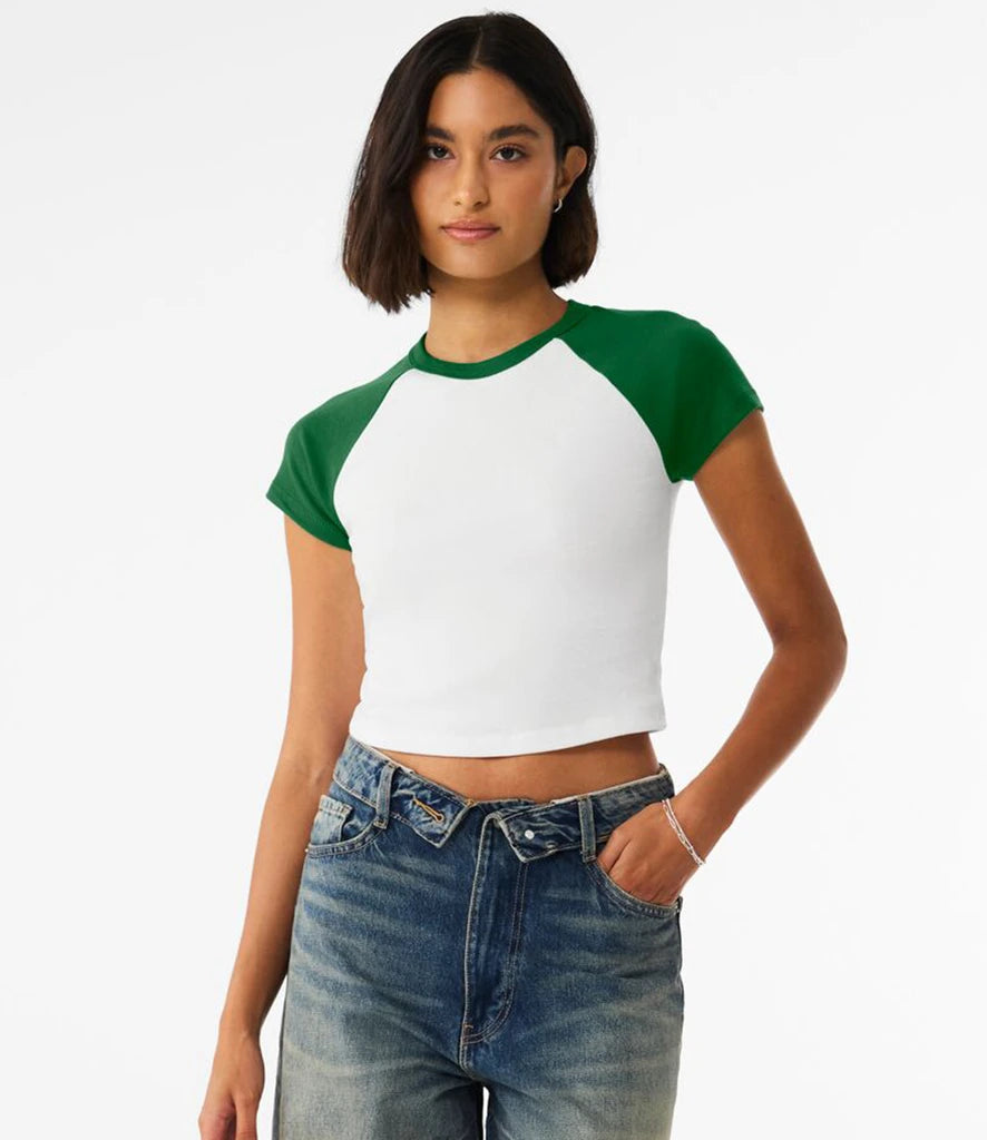 Bella+Canvas BL1201 in White/Kelly Green