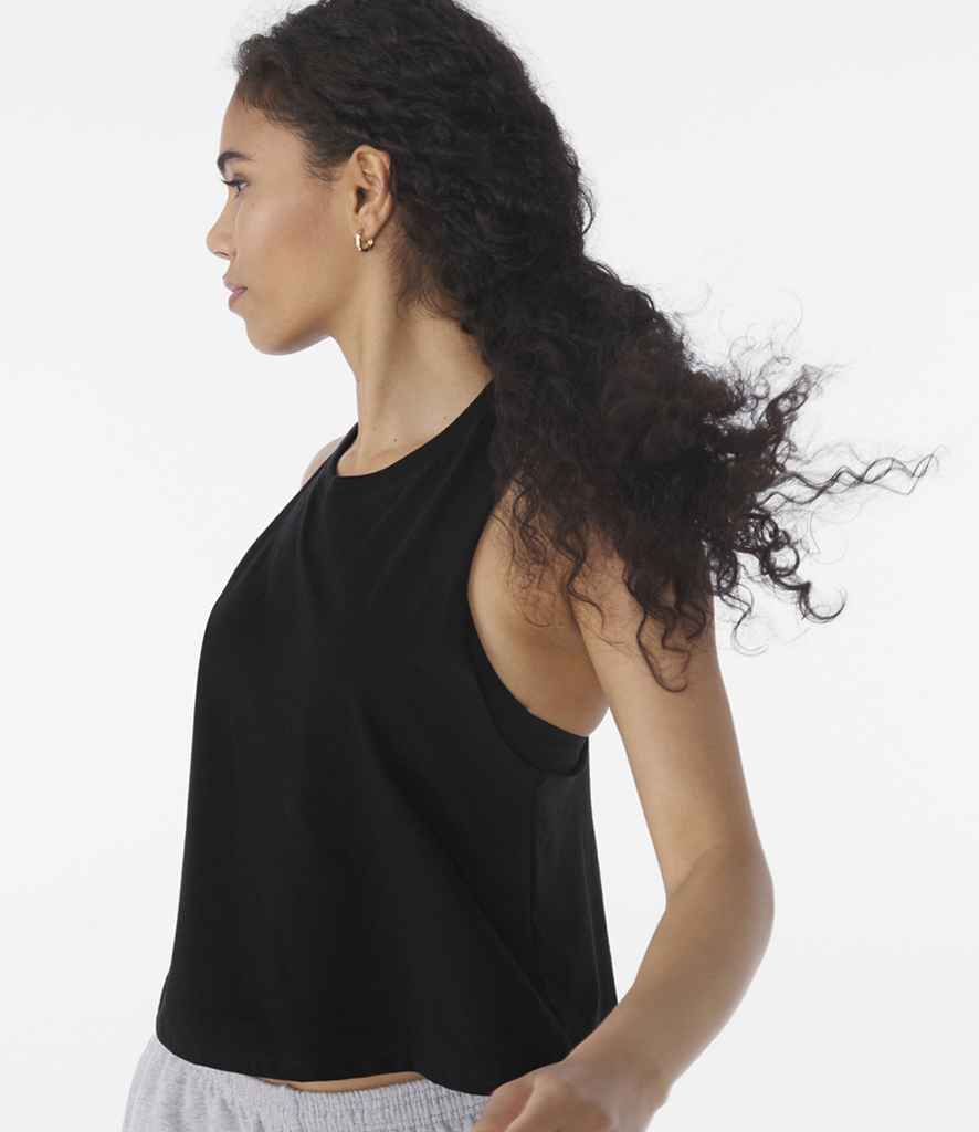 Bella+Canvas BL6682 Racer Back Cropped Tank Top in Black