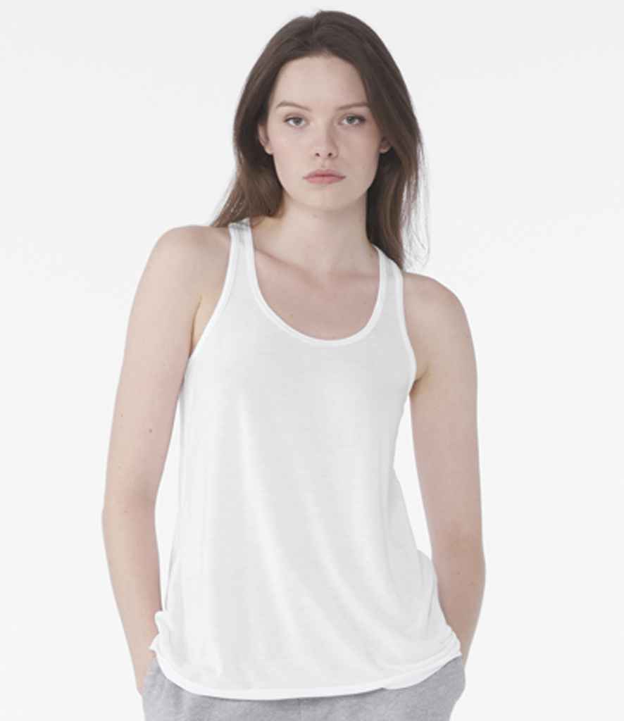 Bella+Canvas BL8800 Flowy Racer Back Tank Top in White
