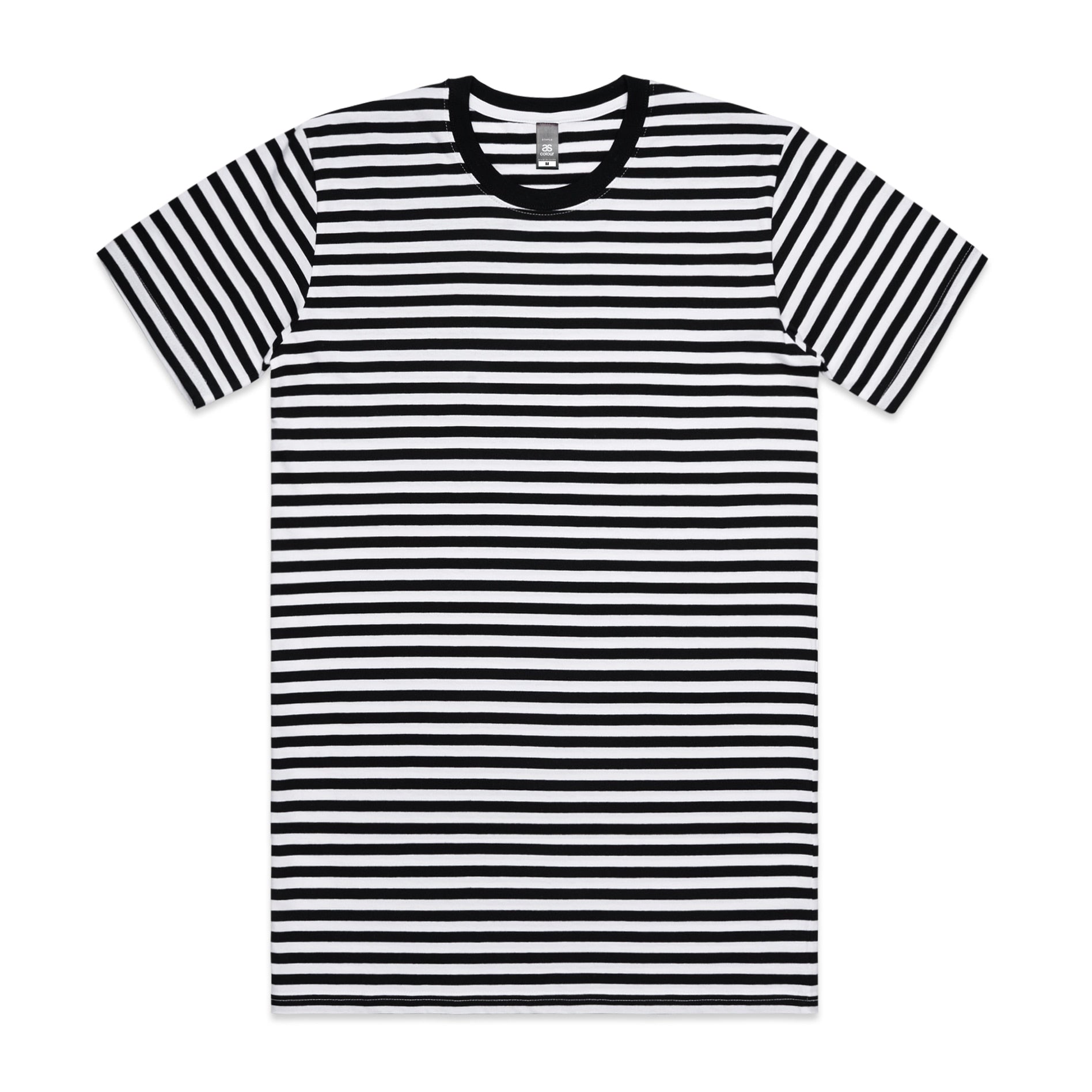 AS Colour 5028 Staple Stripe Tee Black/White
