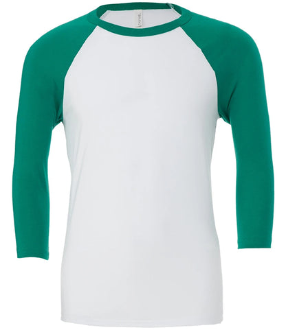 Bella+Canvas CV3200 in White/Kelly Green