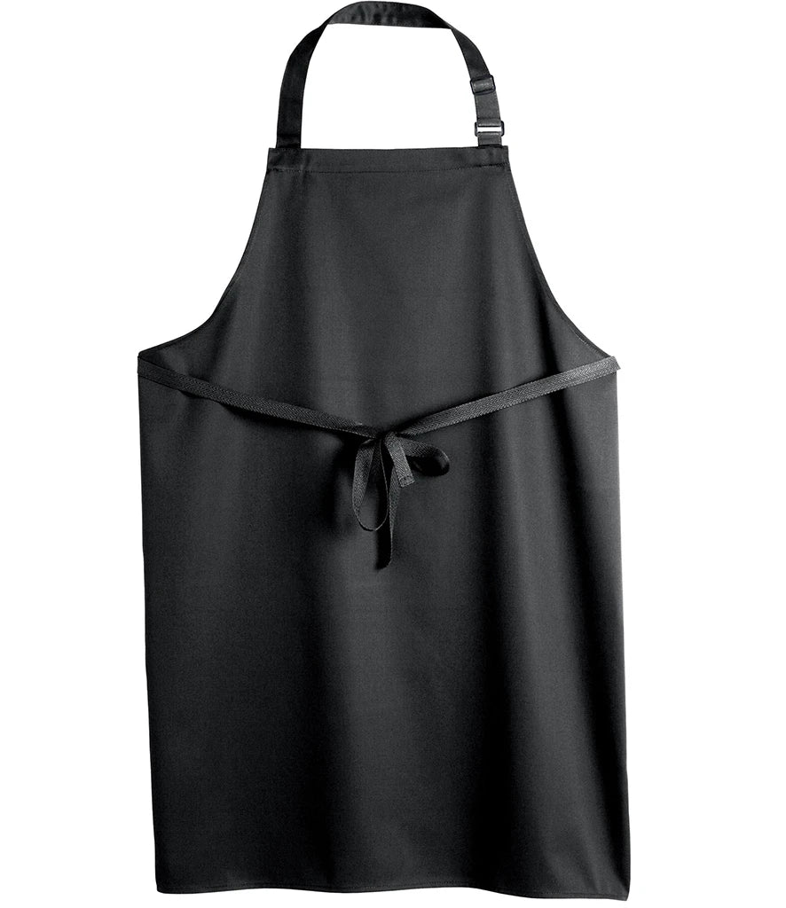 Dennys DE100 Polyester Bib Apron in Black