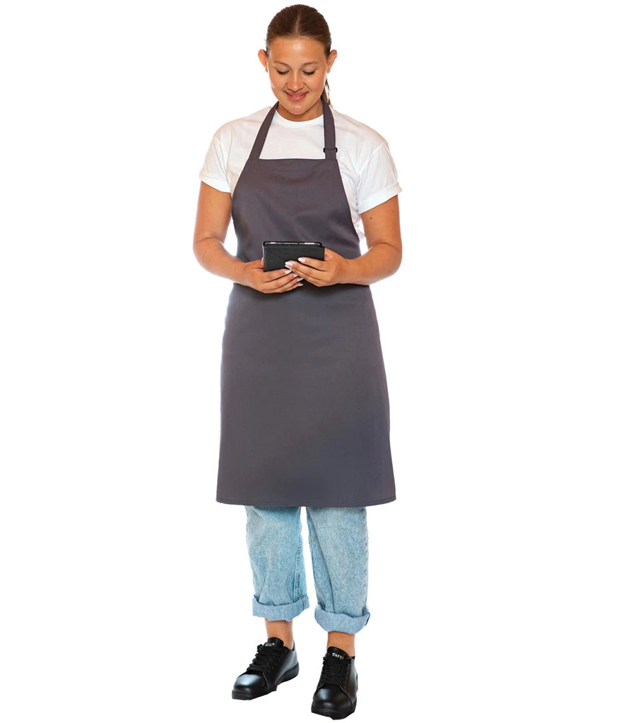 Dennys DE100 Polyester Bib Apron in Storm Grey