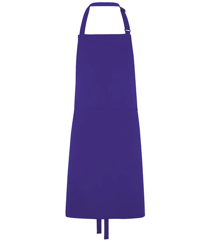 Dennys DE101 Bib Apron with Pocket in Purple