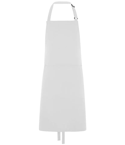Dennys DE101 Bib Apron with Pocket in White