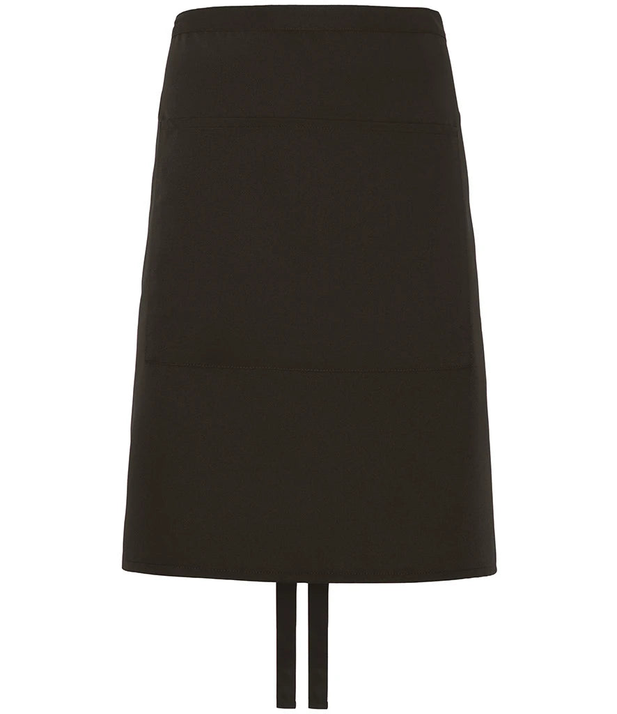 Dennys DE106 Waist Apron with Pocket in Black
