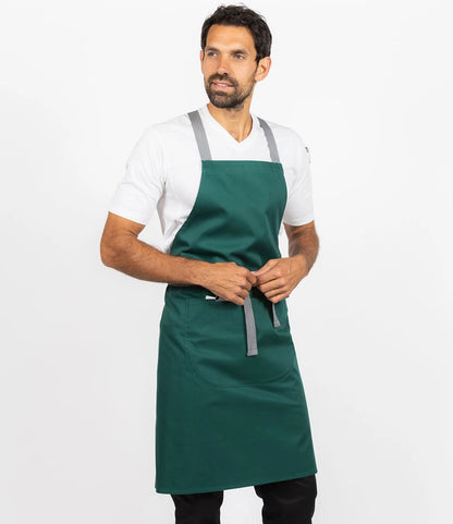 Dennys DE141 Cross Back Apron in Bottle Green