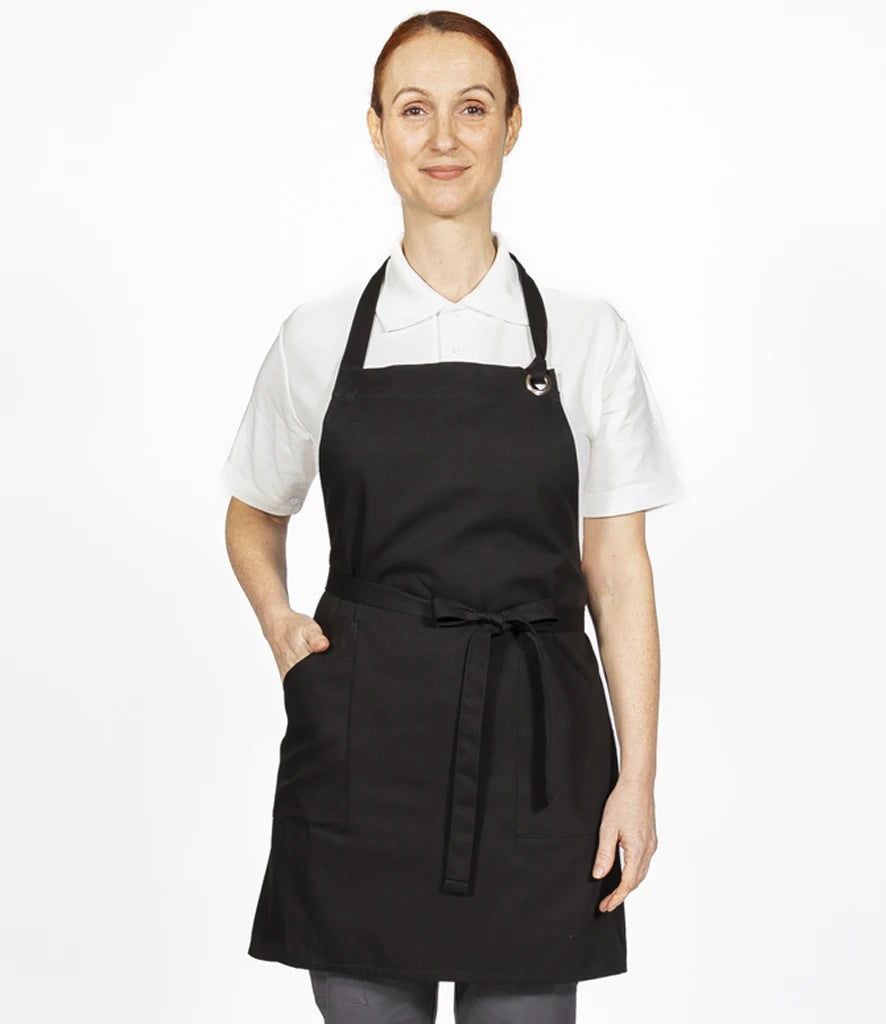 Dennys DE142 Canvas Apron with Metal Eyelets in Black