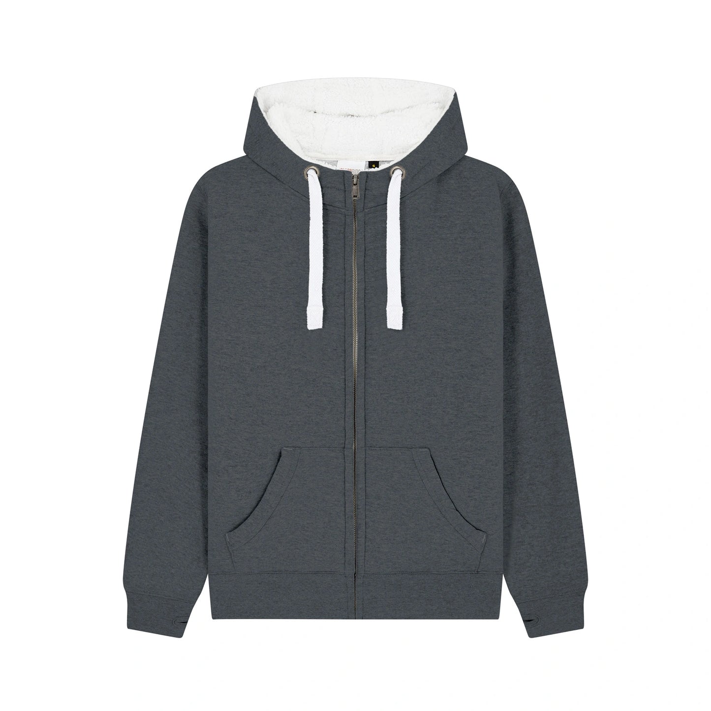 Cottonridge F15 Venus Sherpa Fleece Zip Hoodie — Black Melange