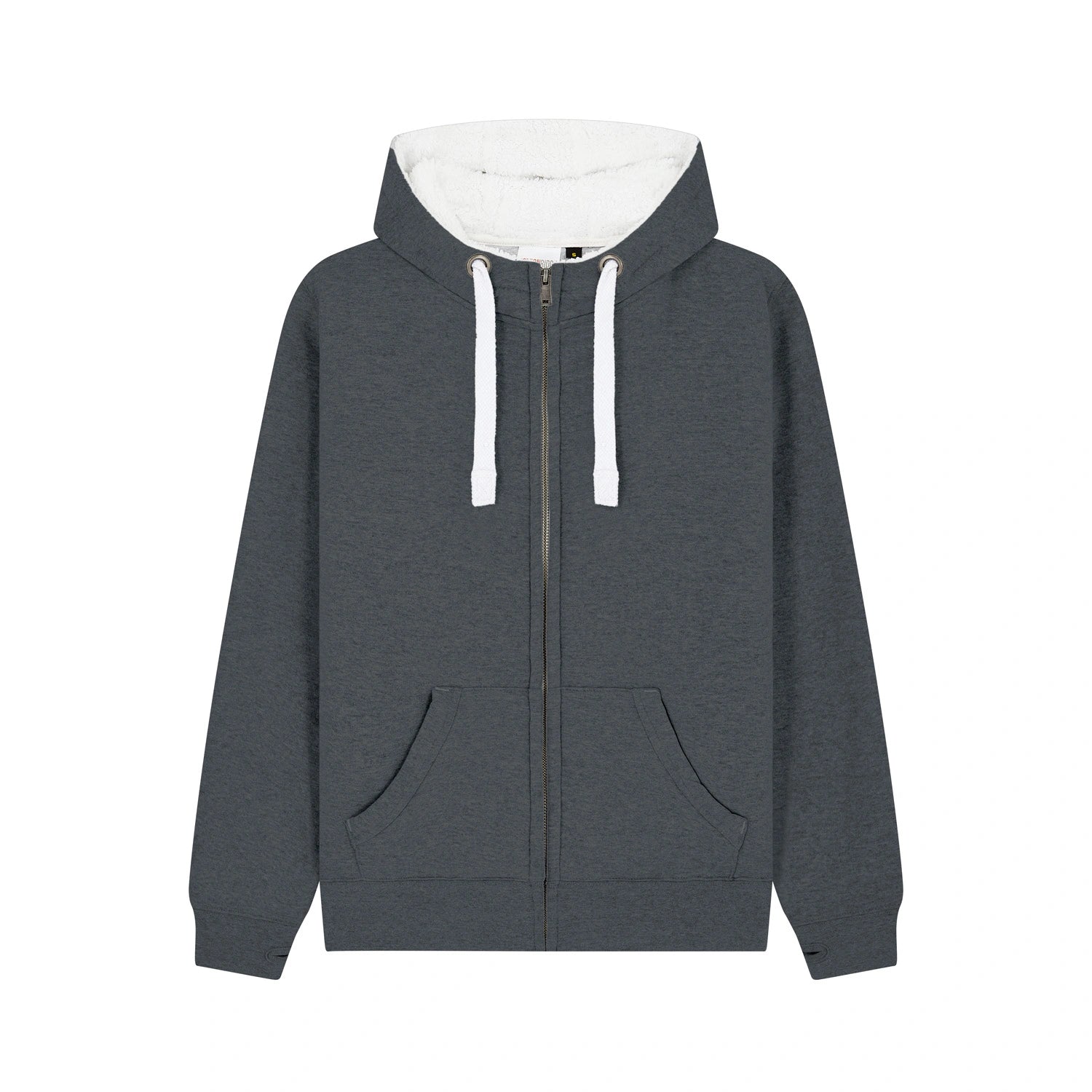 Cottonridge F15 Venus Sherpa Fleece Zip Hoodie — Black Melange