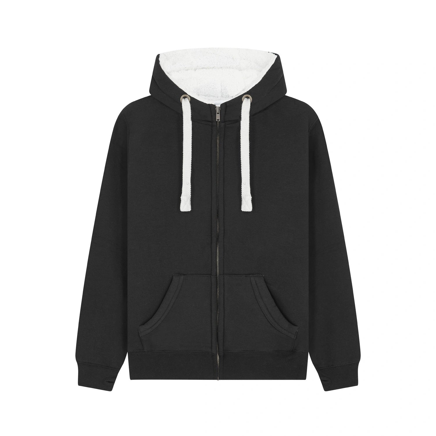 Cottonridge F15 Venus Sherpa Fleece Zip Hoodie — Dusty Black