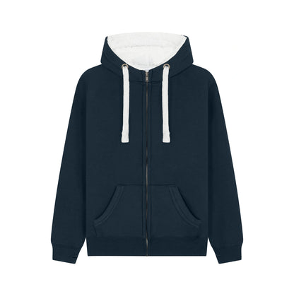 Cottonridge F15 Venus Sherpa Fleece Zip Hoodie — French Navy