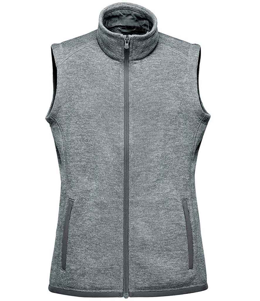 Stormtech FHV1W Stormtech Ladies Avalante Full Zip Knitted Fleece Gilet in Granite Heather