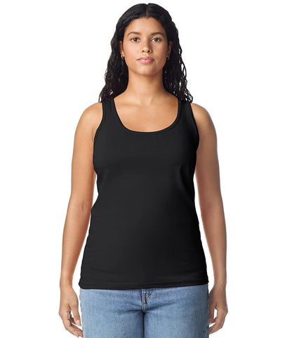 Gildan GD77 Ladies SoftStyle Tank Top in Black